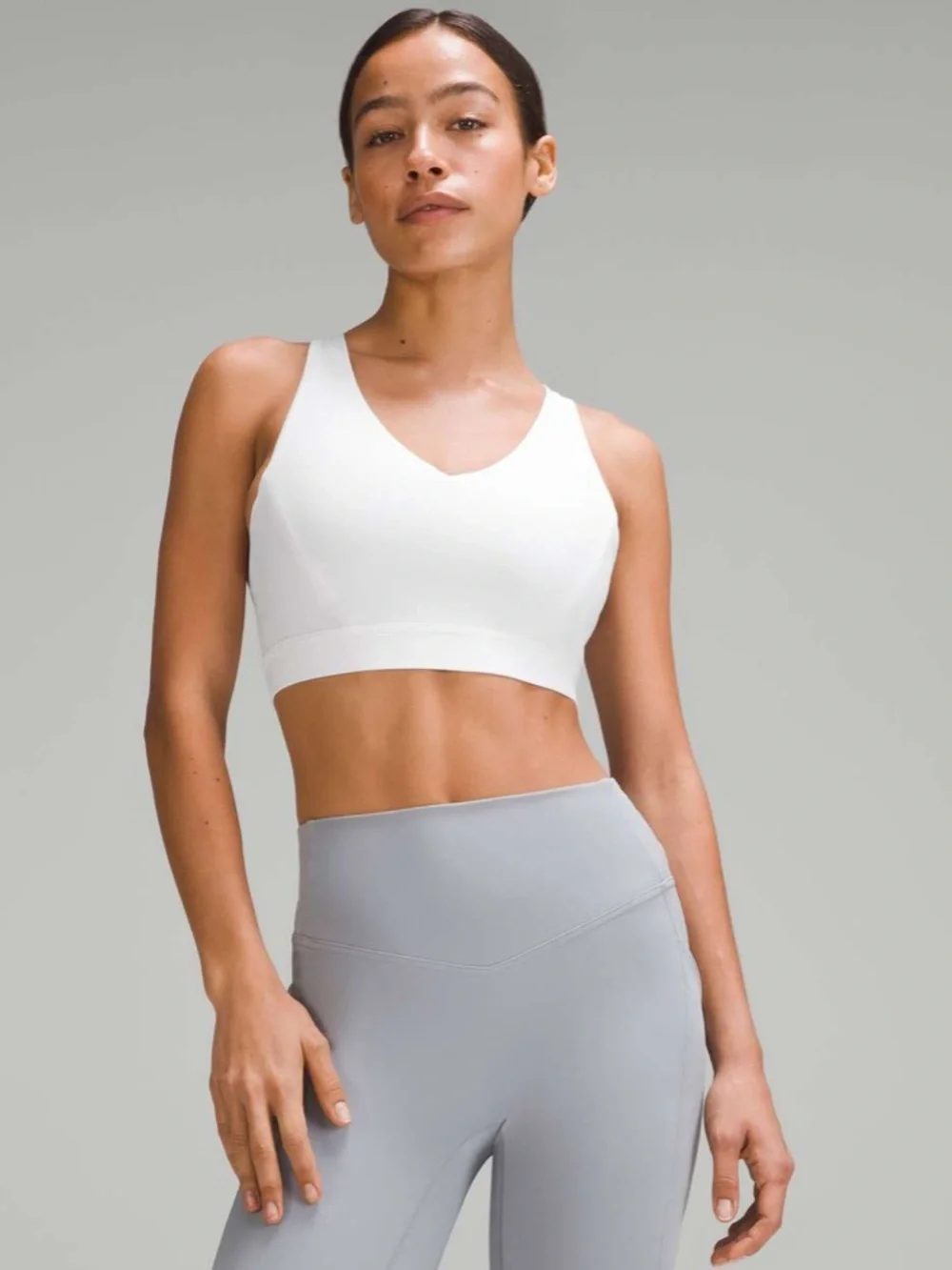 Like New Lululemon Envital Bra *Medium Support, D/DD Cup. Color White. Size 2